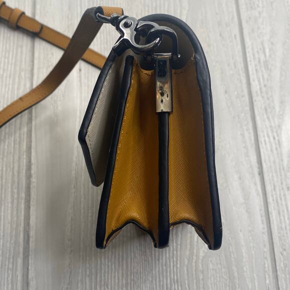 Botkier Women's Truffle Gray & Camel Coloblock Leather Crossbody Purse Bag - Picture 3 of 12
